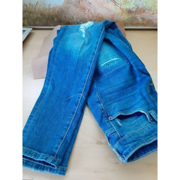 Universal Thread Women‎ Distressed Jeans SZ 00 24R Light Wash High Rise Skinny - Picture 4 of 11
